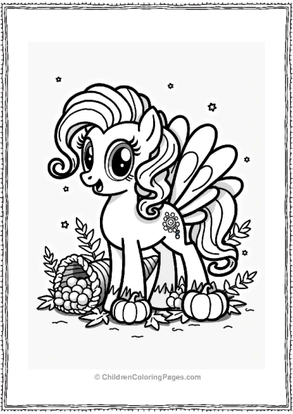Pinkie Pie Celebrating Thanksgiving Free PDF Printable