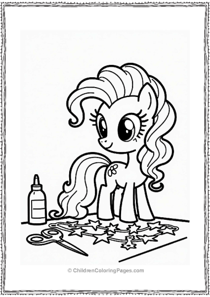 Pinkie Pie Crafting A Garland Free PDF Printable