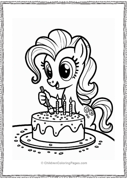 Pinkie Pie Decorating A Cake Free PDF Printable