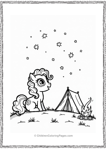 Pinkie Pie Gazing At Stars Free PDF Printable