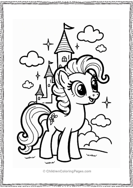 Pinkie Pie In A Cloud Castle Free PDF Printable