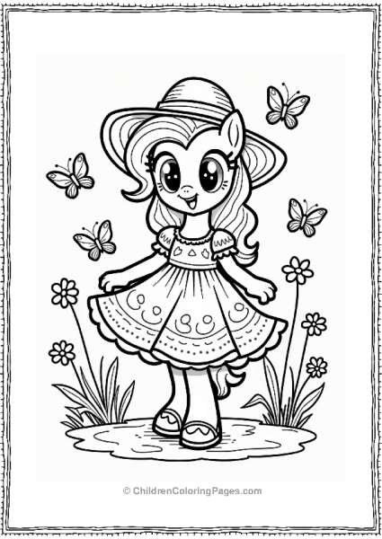 Pinkie Pie In A Spring Dress Free PDF Printable