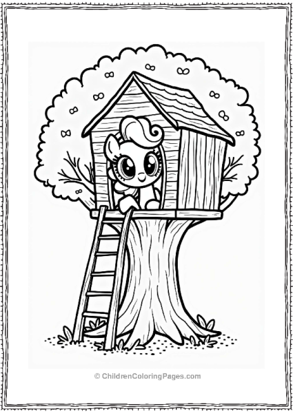 Pinkie Pie In A Treehouse Free PDF Printable