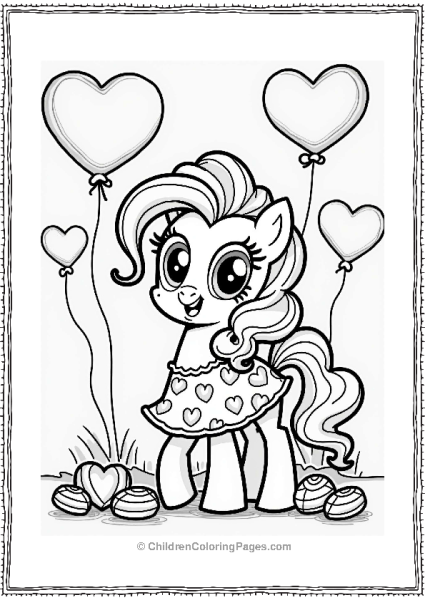 Pinkie Pie In A Valentines Day Scene Free PDF Printable