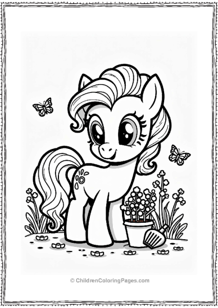 Pinkie Pie In The Unicorn Garden Free PDF Printable