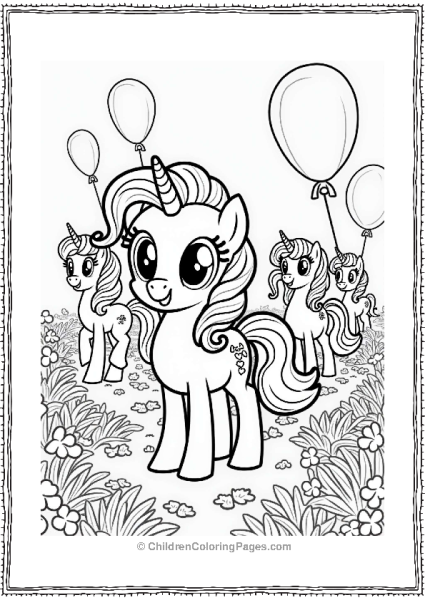 Pinkie Pie Leading The Unicorn Parade Free PDF Printable
