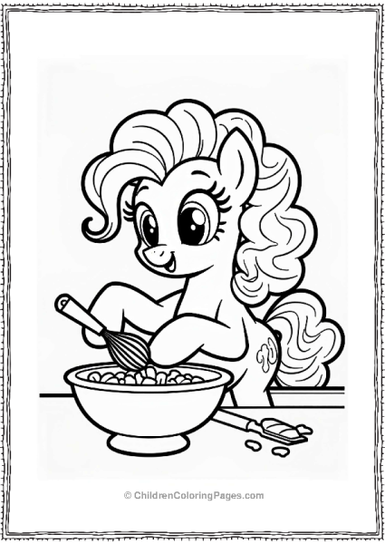 Pinkie Pie Mixing Batter In The Kitchen Free PDF Printable