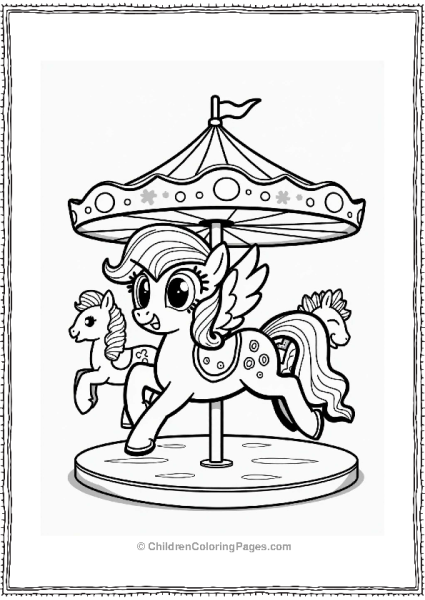 Pinkie Pie On A Carousel Free PDF Printable
