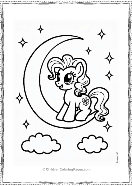 Pinkie Pie On A Moonlit Night Free PDF Printable