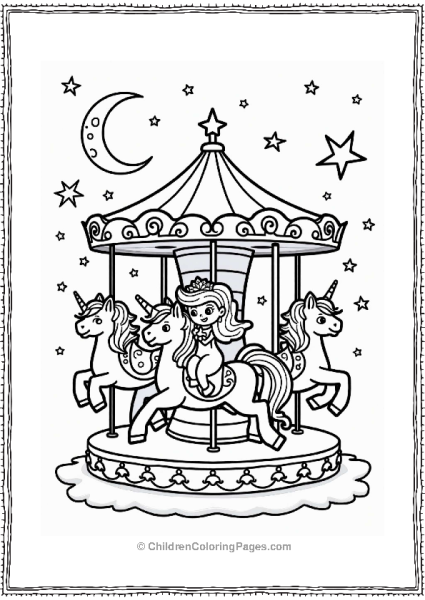 Pinkie Pie On The Unicorn Carousel Free PDF Printable