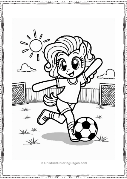 Pinkie Pie Playing Soccer Free PDF Printable