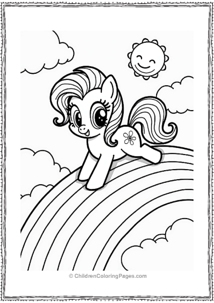 Pinkie Pie Sliding Down A Rainbow Free PDF Printable