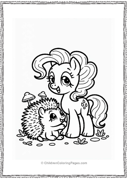 Pinkie Pie With A Hedgehog Free PDF Printable