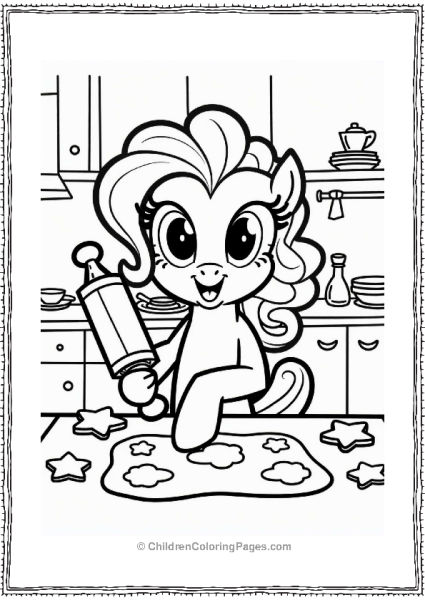 Pinkie Pie With A Rolling Pin Free PDF Printable