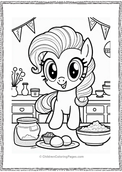 Pinkie Pie With Baking Ingredients Free PDF Printable