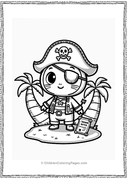 Pirate Tamagotchi On A Treasure Island Free PDF Printable