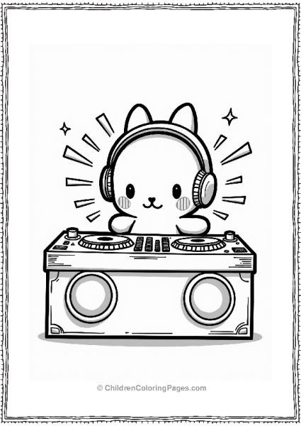 Pochacco At The DJ Booth Free PDF Printable
