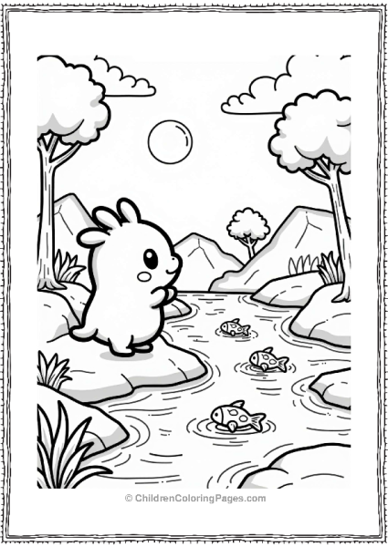 Pochacco By The Sparkling River Free PDF Printable