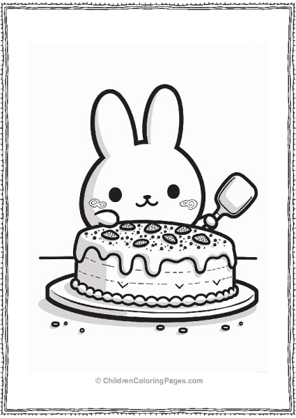 Pochacco Decorating A Cake Free PDF Printable