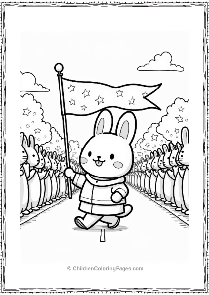 Pochacco In A Festive Parade Free PDF Printable