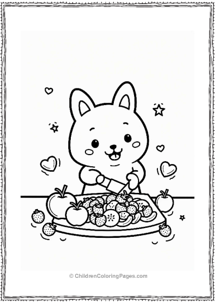 Pochacco Making A Fruit Salad Free PDF Printable