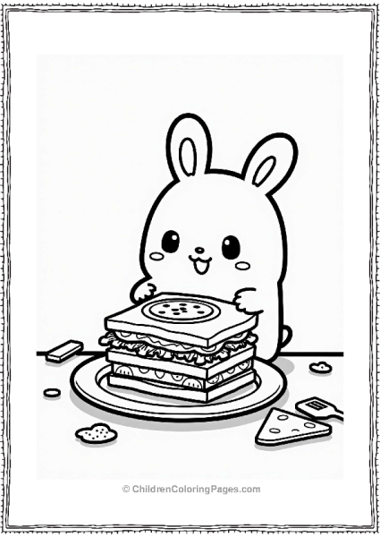 Pochacco Making Colorful Sandwiches Free PDF Printable