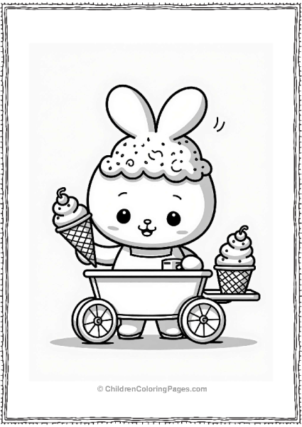 Pochacco Making Ice Cream Cones Free PDF Printable