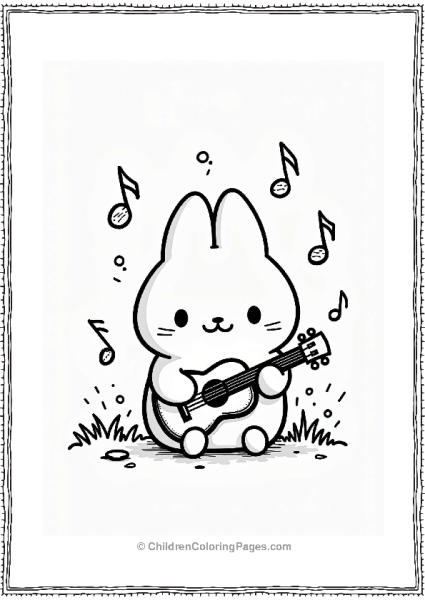 Pochacco Playing Music Outdoors Free PDF Printable