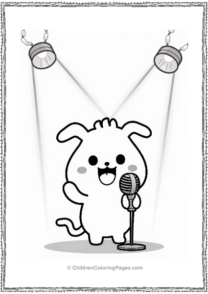 Pochacco Singing On Stage Free PDF Printable