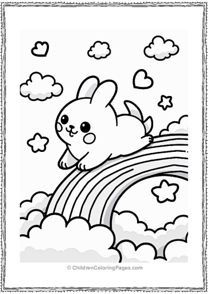 Pochacco Sliding Down A Rainbow Free PDF Printable