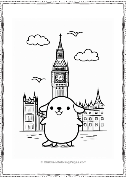 Pochacco Visits Big Ben Free PDF Printable