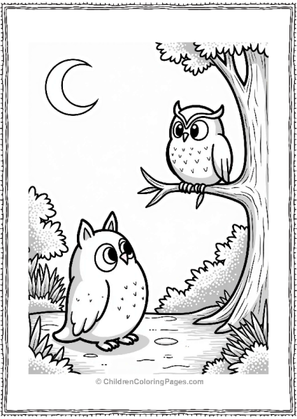 Pochacco With A Curious Owl Free PDF Printable