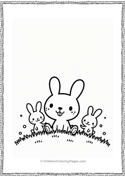 Pochacco With Bunny Friends On A Hill Free PDF Printable