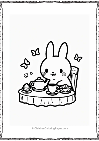 Pochaccos Tea Party Scene Free PDF Printable