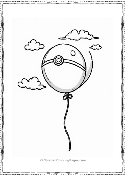 Pokeball Balloon In The Sky Free PDF Printable