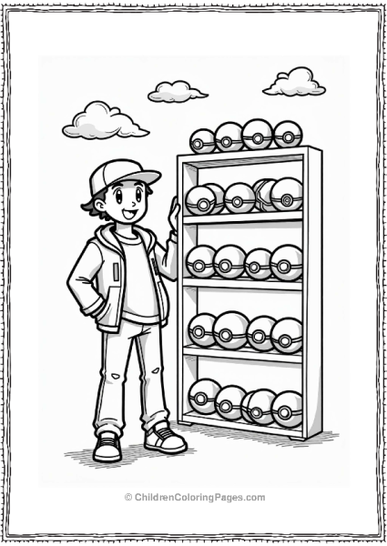 Pokeball Collector With Shelf Display Free PDF Printable