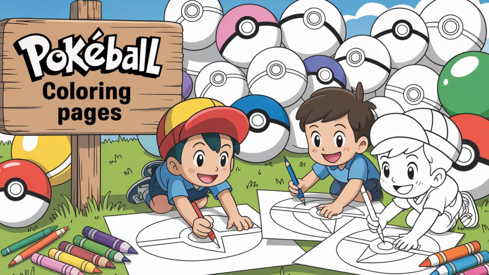 Pokéball Coloring Pages – Free PDF Printables ⚪🔴. 🎒✨