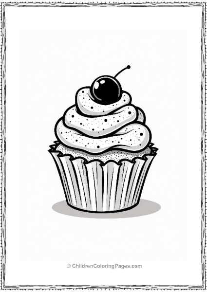 Pokeball Cupcake Coloring Page Free PDF Printable