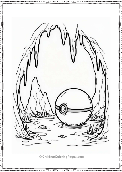 Pokeball Exploring A Cave Free PDF Printable
