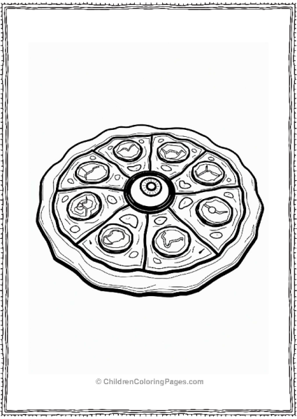 Pokeball Pizza Coloring Page Free PDF Printable
