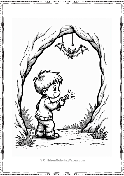 Precious Moments Boy Discovering A Hidden Cave Free PDF Printable
