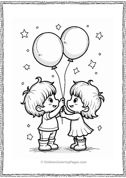 Precious Moments Children Playing With Balloons Free PDF Printable