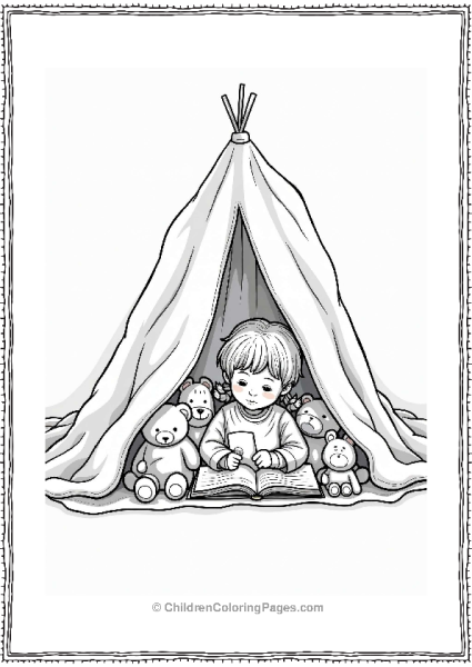 Precious Moments Cozy Blanket Fort Reading Free PDF Printable