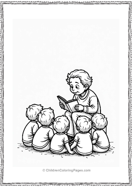 Precious Moments Elderly Reading To Children Free PDF Printable