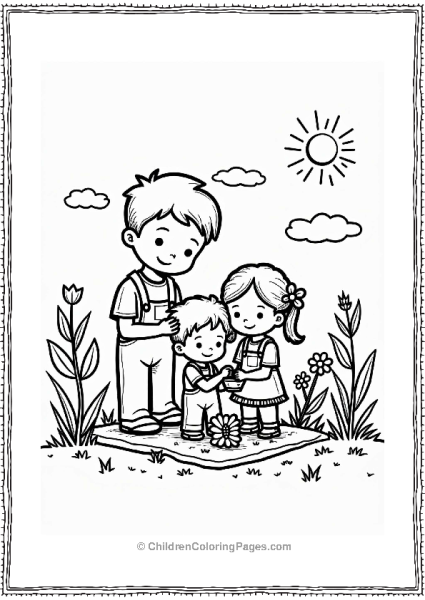 Precious Moments Family Gardening Together Free PDF Printable