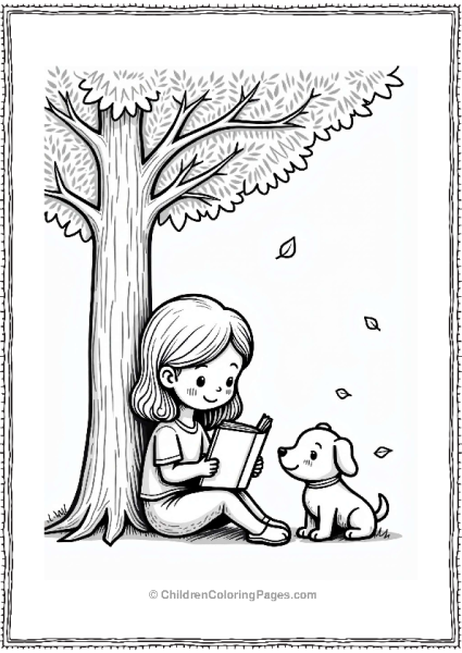 Precious Moments Girl Reading Under A Tree Free PDF Printable
