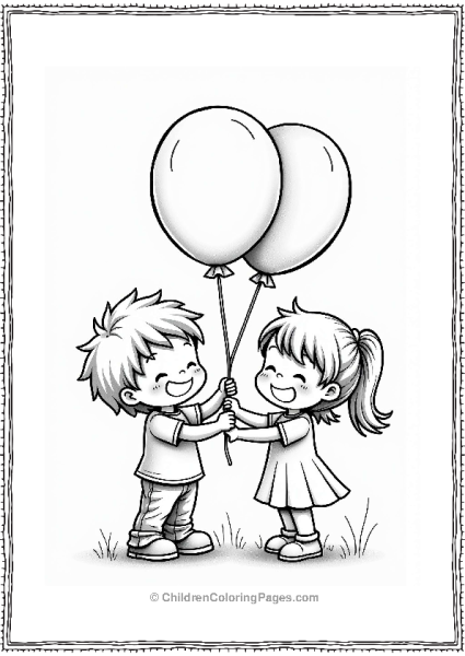 Precious Moments Joyful Child Sharing A Balloon Free PDF Printable