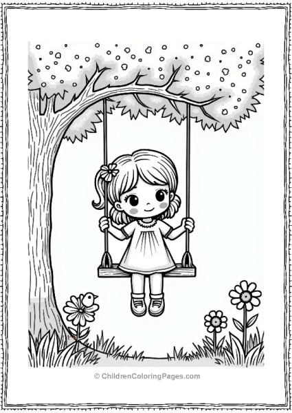 Precious Moments On A Swing Free PDF Printable