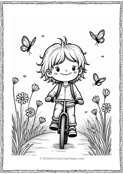 Precious Moments Young Adventurer On A Bicycle Free PDF Printable