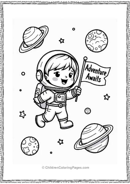 Precious Moments Young Astronaut In Space Adventure Free PDF Printable